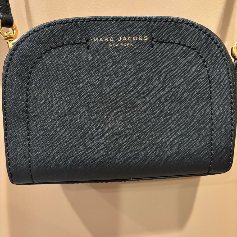 Marc Jacobs Black Crossbody Bag with Polished Finish